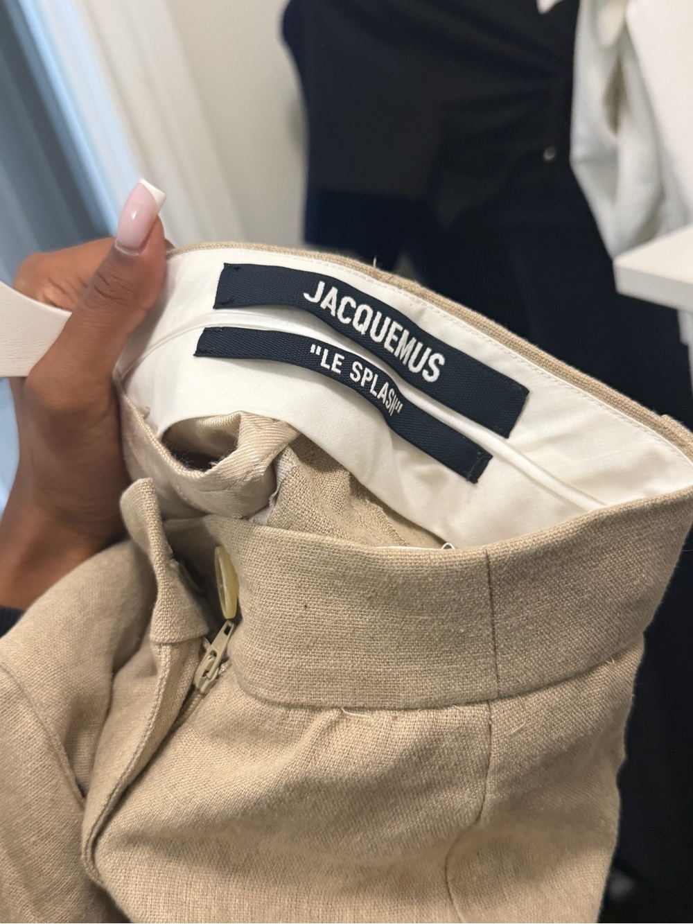 Jacquemus Beige Linen 'Le Splash' Pant - Picture 1 of 3